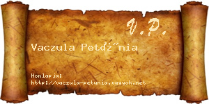 Vaczula Petúnia névjegykártya